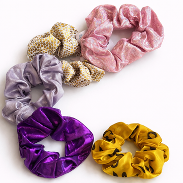 Pack of 5 Soft Hair Scrunchies for Women & Girls