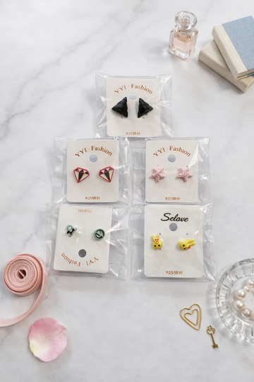 Everyday Cute Stud Earrings Set - 5 Pack