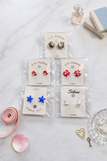 Everyday Cute Stud Earrings Set - 5 Pack