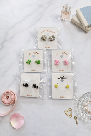 Everyday Cute Stud Earrings Set - 5 Pack
