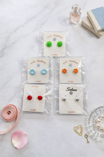Everyday Cute Stud Earrings Set - 5 Pack