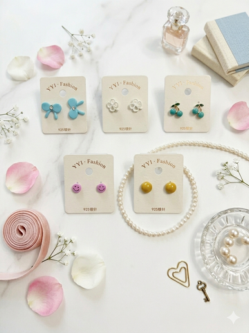 Everyday Cute Stud Earrings Set - 5 Pack