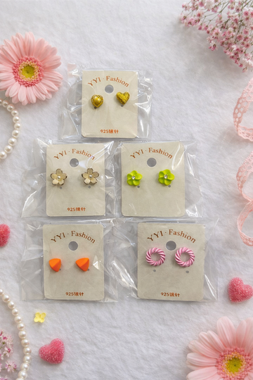 Everyday Cute Stud Earrings Set - 5 Pack