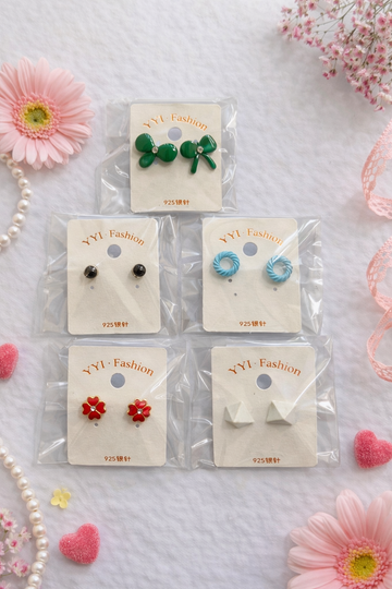 Everyday Cute Stud Earrings Set - 5 Pack