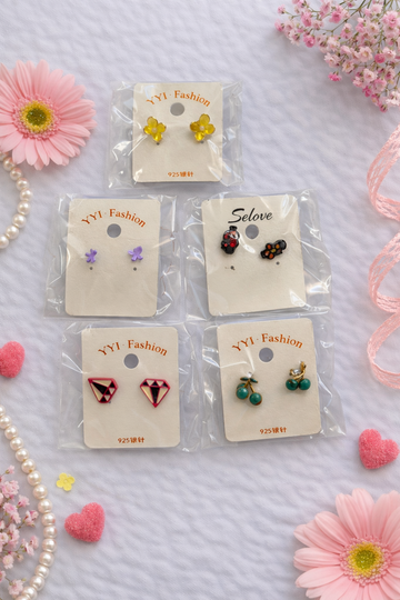 Everyday Cute Stud Earrings Set - 5 Pack