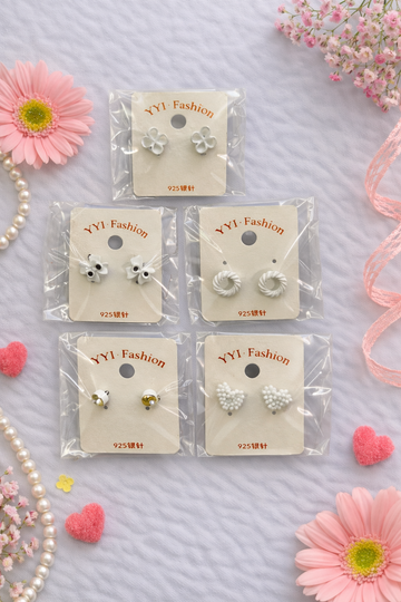 Everyday Cute Stud Earrings Set - 5 Pack