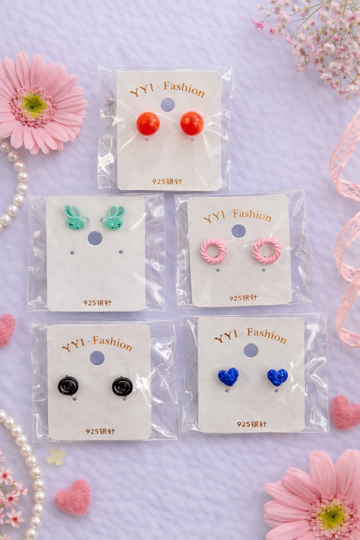 Everyday Cute Stud Earrings Set - 5 Pack