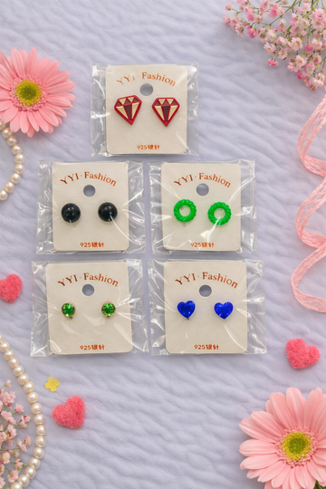 Everyday Cute Stud Earrings Set - 5 Pack