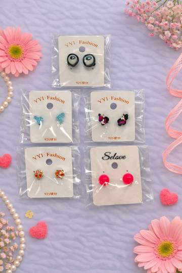 Everyday Cute Stud Earrings Set - 5 Pack