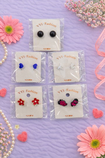 Everyday Cute Stud Earrings Set - 5 Pack