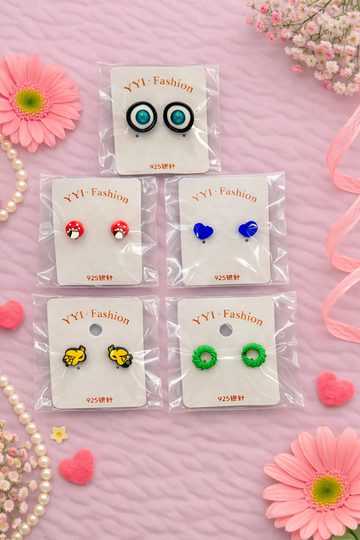 Everyday Cute Stud Earrings Set - 5 Pack