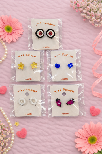 Everyday Cute Stud Earrings Set - 5 Pack