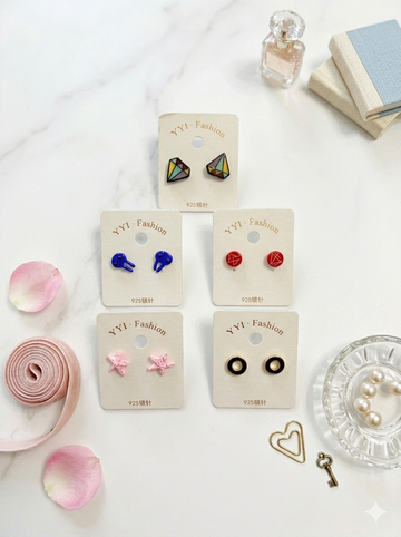 Everyday Cute Stud Earrings Set - 5 Pack