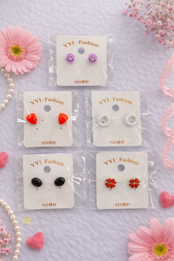 Everyday Cute Stud Earrings Set - 5 Pack