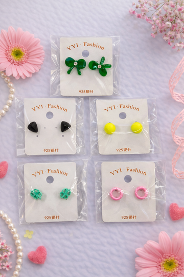 Everyday Cute Stud Earrings Set - 5 Pack