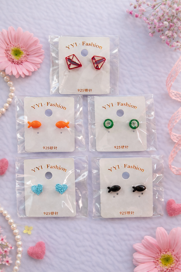 Everyday Cute Stud Earrings Set - 5 Pack