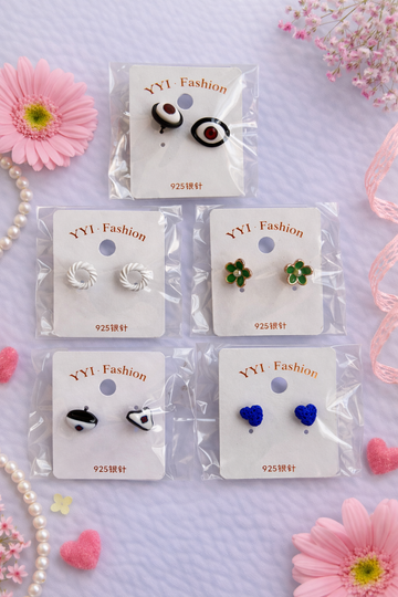 Everyday Cute Stud Earrings Set - 5 Pack