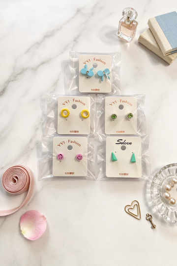 Everyday Cute Stud Earrings Set - 5 Pack