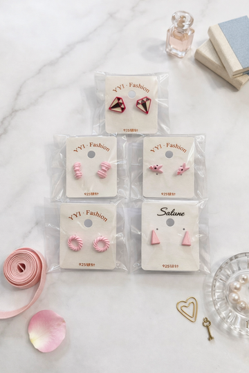 Everyday Cute Stud Earrings Set - 5 Pack
