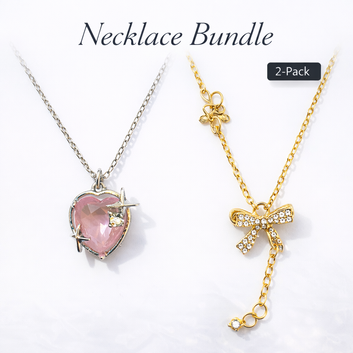 Heart Sparkle Pendant Set
