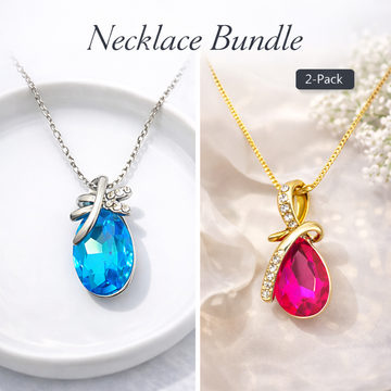 Radiant Crystal Pendant Duo