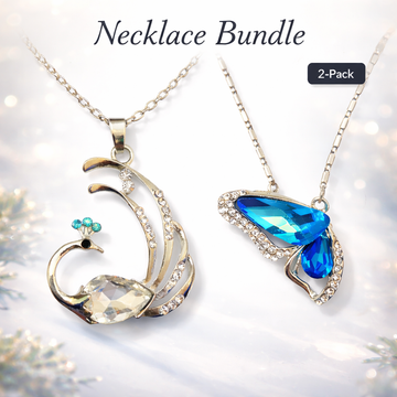 Swan Butterfly Pendant Set